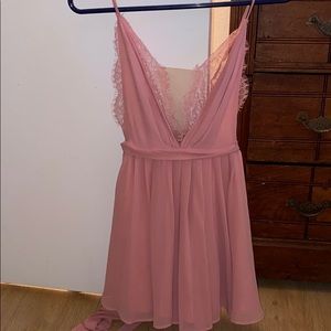 Michael Costello x Revolve pink lace dress. XS.